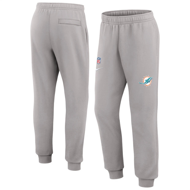 Men's Miami Dolphins Grey Chop Block Fleece Sweatpants Men's Miami Dolphins Grey Chop Block Fleece Sweatpants